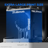 Print Size build volume for halot-x1